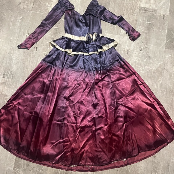 Gunne Sax vintage Elegant Purple Ombre Dress w bodice sz 5 RARE - Picture 3 of 11